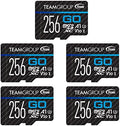 TEAMGROUP GO Card 256GB x 5 Pack MicroSDXC UHS-I U3 V30 4K for Action Cameras & Drone High Speed Flash Memory Card with Adapter for Outdoor Sports&Vlog, 4K Shooting,GoPro&Insta360&DJI TGUSDX256GU363 by TEAMGROUP