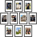 upsimples 8x12 Picture Frame, Photo Collage Wall Decor Set of 10, Black by upsimples