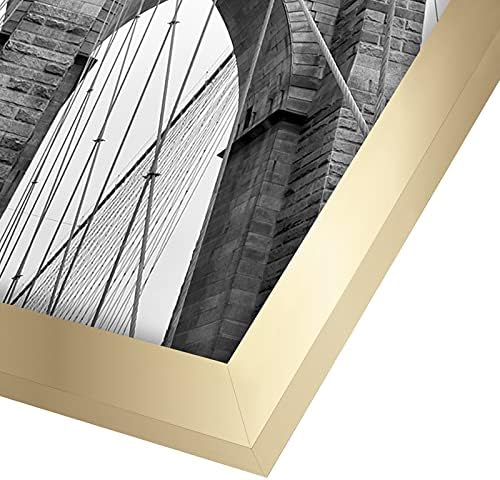 Americanflat 20x30 Poster Frame - Gold Engineered Wood with Polished Plexiglass - Wide Picture Frame for Vertical or Horizontal Wall Display - Epic Collection - Gold - Image 3