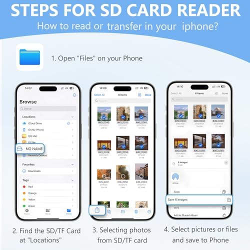 Dual Slots USB C SD Card Reader, Trail Camera Viewer Adapter - Image 7