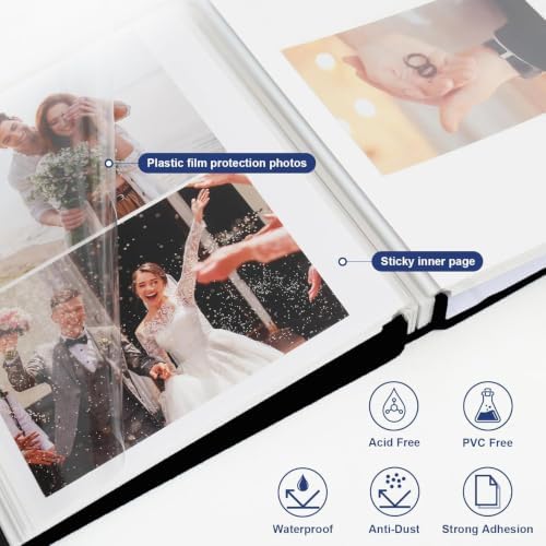RECUTMS Self Adhesive Photo Album, 60 Pages Magnetic Scrapbook Album - Image 3