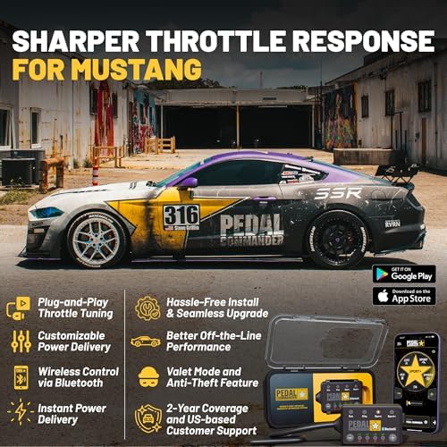 PEDAL COMMANDER for Ford Mustang 2011-2026 Throttle Response Controller - Plug-and-Play, 36 Driving Settings & App Control, Throttle Controller Upgrade, Mustang Accessories - Image 2