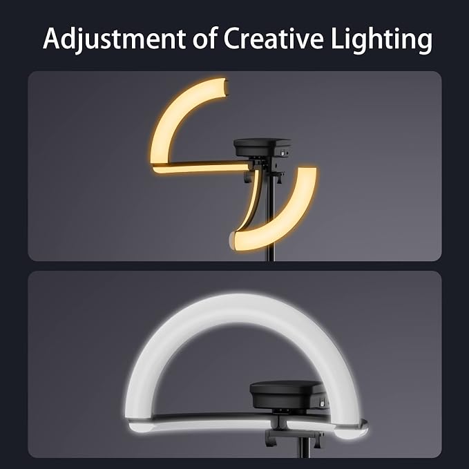 Portable Ring Light with Stand, 4000mAh Battery Operated Cordless 10" Ring Light, Foldable Travel Ring Light, 79" Tripod Stand for Video Conference/Selfie/Live Stream/Makeup，Pink - Image 8