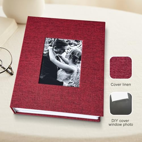 200-Pocket Photo Album 4x6 - Slip-In Picture Album with Linen Cover & Display Window, Vertical Photo Book for Wedding, Family, Baby, Anniversary & Vacation Memories (Holds 200 Photos) - Image 3