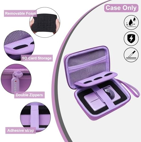 L LTGEM Digital Camera Case Compatible with KODAK PIXPRO FZ55/FZ45, Canon ELPH 180/190, Sony DSCW830/DSCW800, CAMKORY, QUMCOU, Lecran Digital Cameras, Purple(Case Only) - Image 5