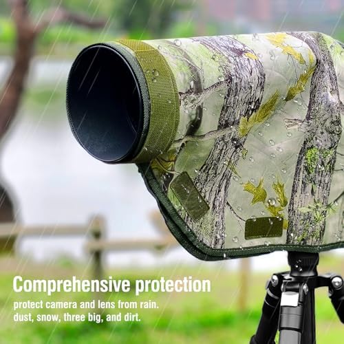 Camera Rain Cover with Openable Viewing Window & Strap Mountable Design,Waterproof Camera Raincoat Sleeve Protector (L) - Image 6