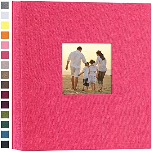 potricher Photo Album 4x6 Pictures, 600 Pockets, Linen Cover, Rose Red by potricher