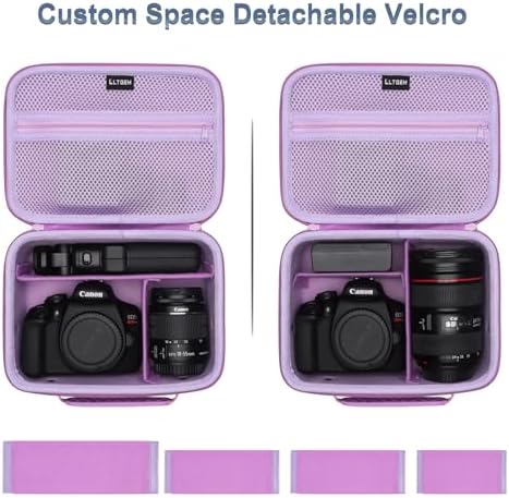 Small Camera Case Bag for Canon EOS Rebel T7/R50//R100 DSLR Camera Purple - Image 2