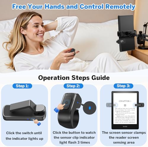 Page Turner Ring for Kindle,Remote Control for iPhone iPad Tablets eReaders - Image 3
