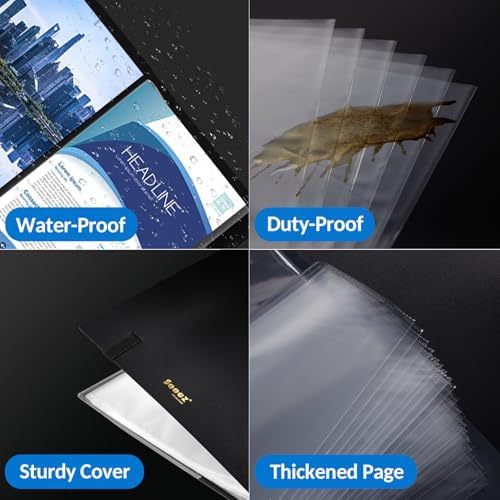 Sooez Art Portfolio 9"x12", 72 Pockets Large Portfolio Folder Display - Image 5