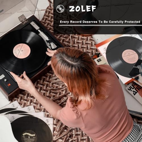 12" Vinyl Record Sleeves Inner 50 Pack, Thicker 3-Ply Anti Static Archival LP Master Style Inner Sleeve with Rice Paper for 33 RPM Records Protection - Image 3