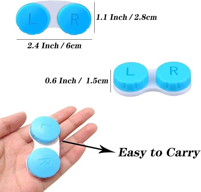 KISEER 8 Pack Colorful Contact Lens Case Box Holder Container Soak Storage Kit - Image 2
