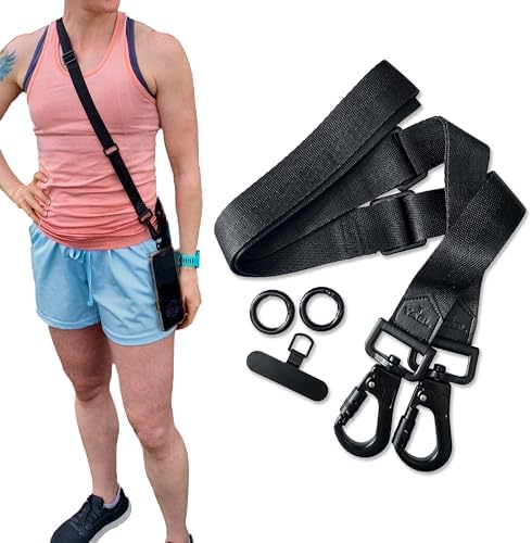 YAEL Halo Black Adjustable Cut-Resistant Anti-Theft Security Strap with Locking Clips for Phone, Camera, Bag, Wallet, Keys & More, Includes 2 Hinge Rings & Phone Case Insert by Unknown