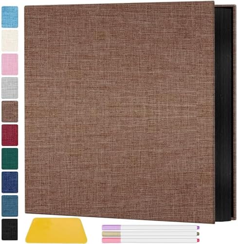 Zesthouse Photo Album Self Adhesive Pages, 60 Pages Magnetic Scrapbook Albums with Sticky Page, Photos Album Holds 8x10 & 5X7 & 4x6 & 6x8 & 3x5, Large Picture Book Ideal Gift for Family Wedding Baby by Zesthouse