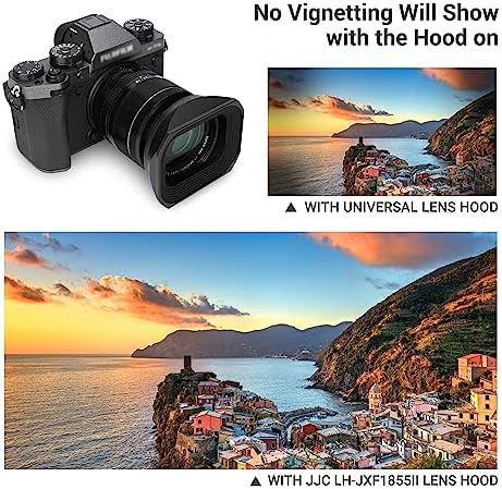 JJC Metal Square Lens Hood Shade for Fuji XF 18-55mm f/2.8-4 R LM OIS Lens - Image 4