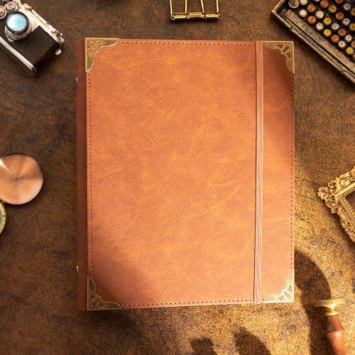 Leather Photo Album 4x6, Vintage Photos Albums with 30 Writing Paper Photo Book for Family Travel Wedding Graduation Anniversary Baby Vacation (Brown) - Image 3