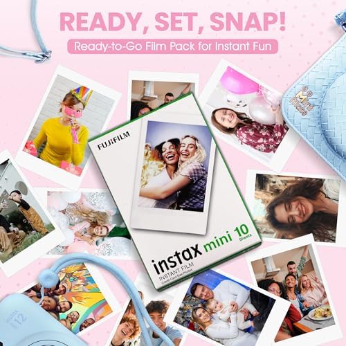Fujifilm Instax Mini 12 Instant Camera Pastel Blue + Minimate Custom Designed Case + Fuji Instax Film 10 Sheets & Album - Image 5