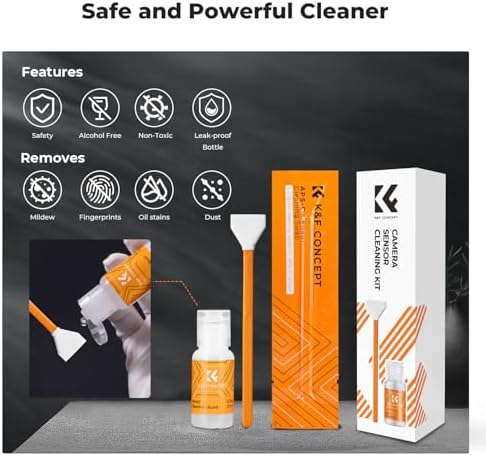 K&F CONCEPT APS-C Sensor Cleaning Kit, with Sensor Cleaner, Camera Cleaning - Image 6