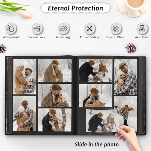 Popotop 4x6 Photo Album Holds 800 Pictures, Vegan Leather Hardcover - Image 4