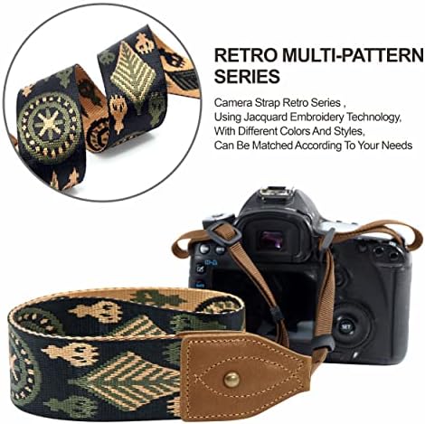 Padwa Lifestyle 2" Wide Classic Crazy Horse Art Cowhide Head Cotton Camera Straps for Photographers - Image 5