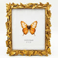 Gold 8X10 Vintage Picture Frames Golden Butterfly Elegant Retro European Design, Antique Photo Frame for Wall Hanging and Tabletop Display, Retro Design Home Decor by Yanoayimo