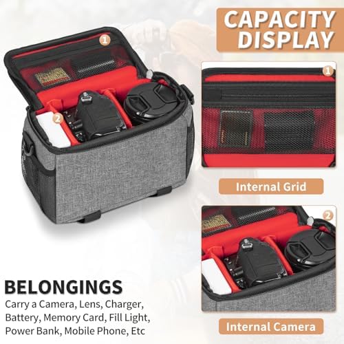 Camera Carrying Case, Camera Storage Bags Anti-Shock Crossbody Camera Case - Image 5