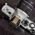 Handmade Wooden Handle Grip L Plate Alloy Base for OM System OM-3 Camera (Matching Shoe Cover) by CAMINSTARRY