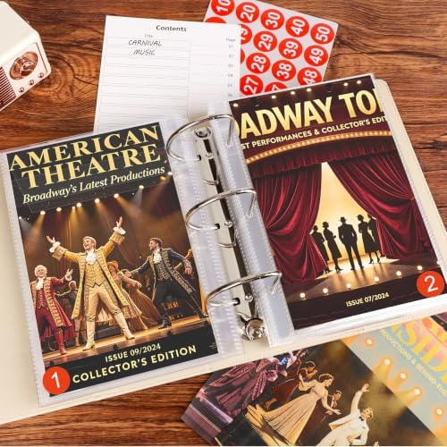 HAUTOCO Show-Bill Binder with 36 Sleeves for 8.5" x 5.5" Broadway Programs - Image 5