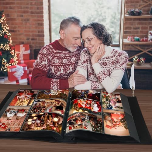 Artmag Fabric Photo Album 4x6 600 Large Capacity for Family Wedding Anniversary Linen Album Holds 600 Horizontal and Vertical Photos (600 Pockets, Black) - Image 6