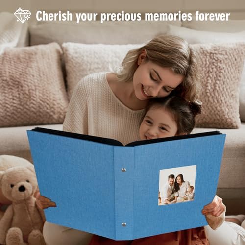 Artmag Fabric Photo Album 4x6 600 Large Capacity for Family Wedding Anniversary Linen Album Holds 600 Horizontal and Vertical Photos (600 Pockets, Teal) - Image 5