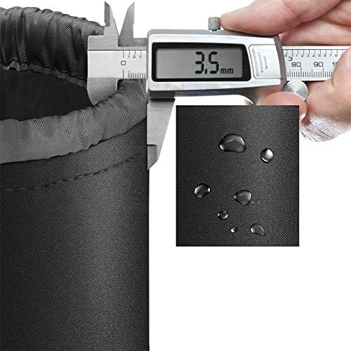 Medium Size Waterproof Drawstring Lens Pouch Black Neoprene DSLR Camera Lens Bag Compatible with Sony Olympus Panasonic - Image 4