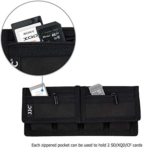 JJC Camera Battery Case Holder, Storage Pouch for 4 x NP-FW50 LP-E17 LP-E6 - Image 4