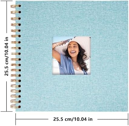 Scrapbook Photo Album, Linen Covered, 10x10 Inches, 20 Sheets/40 Pages - Image 3