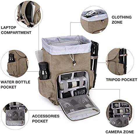 BAGSMART Camera Backpack DSLR Camera Bag Backpacks for Photographers - Image 2