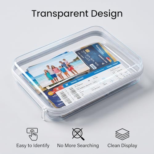 Photo Box 3 Pack, Clear Plastic Photo Storage Box with Lids for Prints, Picture Storage Containers for Home Albums, Cards, Crafts, Keepsakes, Scrapbooking, Closet Shelf and Memory Sorting Kit - Image 3