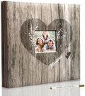 Holoary Self Adhesive Page Scrapbook Photo Album with Metallic Pen for 3x5 4x6 5x7 6x8 8x10 Hand Made DIY 40 pages Albums, Printed Kraft Paper Cover Memory Book (Wood Grain with Window) by Holoary