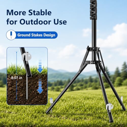 UBeesize Starlink Mini Tripod Mount, 63" Tripod Stand with Ground Stakes - Image 3