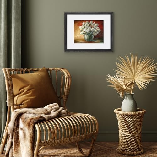 Americanflat 16x20 Picture Frame with Polished Plexiglass - Use as 11x14 Frame with Mat or Display 16x20 Photo Without Mat - Ornate Picture Frames for Wall Display - Black - Image 6