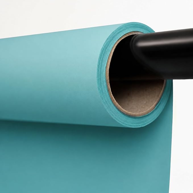 Kate Seamless Paper Backdrop for Photography Solid Blue Backdrop Paper (53''x32.8' Lite Blue) by KateBackdropforPhotography