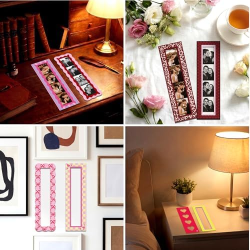 Tellegloww 8 Pcs Magnetic Photo Booth Strip Frame, Retro, 1.5 x 8 in - Image 5
