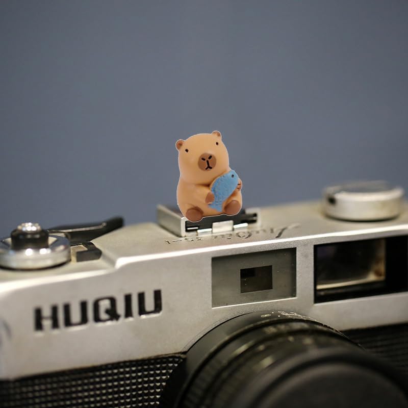 Camera Hot Shoe Cover, Cute Hot Shoe Cap, Hot Shoe Protector Compatible with Sony Fujifilm Fuji Canon Nikon Pentax Leical Panasonic (2pcs Capybara) - Image 3