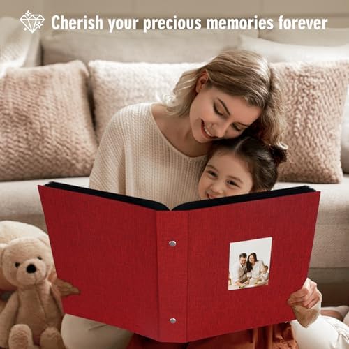 Artmag Photo Album 4x6 400 Large Capacity Linen Album Book Holds 400 Vertical Photos for Family Wedding Anniversary (400 Pockets, Red) - Image 5