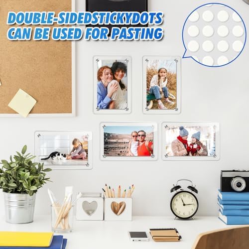ESRICH 12 Pack Acrylic Fridge Magnetic Frame, Mini Picture Frames - Image 6
