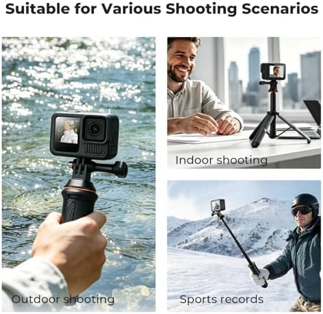 K&F CONCEPT 58.5cm/23inch Portable Adjustable Stand Selfie Stick Tripod - Image 7