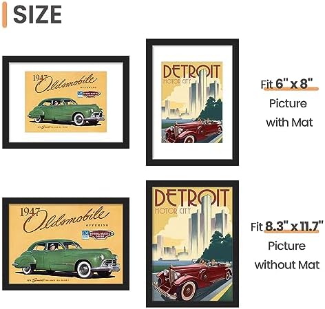 upsimples A4 Picture Frame, Gallery Wall Frames Set of 5, Black - Image 5