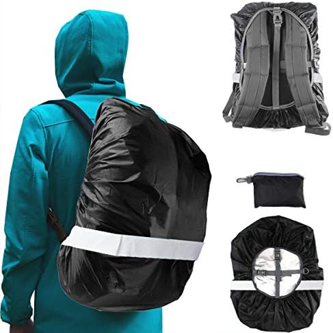 Frelaxy Hi-Visibility Backpack Rain Cover with Reflective Strip 100% Waterproof Ultralight Backpack Cover, Storage Pouch, Anti-Slip Cross Buckle Strap, for Hiking, Camping, Biking, Outdoor, Traveling - Image 2