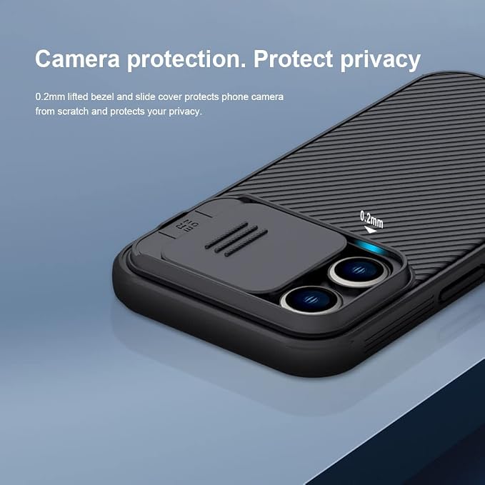 Mangix for iPhone 14 Pro Case with Camera Cover,Slim Fit Thin Polycarbonate Protective Shockproof Cover with Slide Camera Cover, Upgraded Case for Apple iPhone 14 Pro 6.1inch(Black) - Image 4