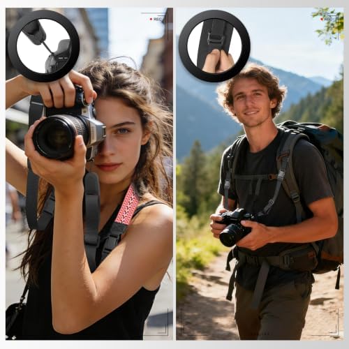 YFWE Adjustable Camera Neck Strap, Vintage Woven Shoulder & Crossbody Camera Strap with 4 Connection Ways, Anti-Slip Camera Strap for DSLR, Mirrorless & Camcorder, Travel & Outdoor Photography Gear - Image 2