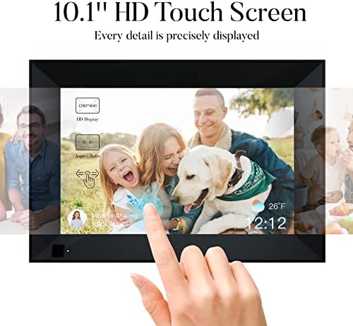 Digital Photo Frame 10.1 Inch WiFi Digital Picture Frame with 1280 * 800 IPS Full HD Touchscreen, Humblestead 32GB WiFi Smart Frame Share Photos and Videos Instantly from Anywhere via AiMOR App - Image 5