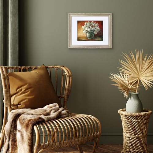 Americanflat 11x14 Picture Frame with Shatter-Resistant Glass - Use as 8x10 Frame with Mat or Display 11x14 Photo Without Mat - Ornate Picture Frames for Wall Display - Silver - Image 6